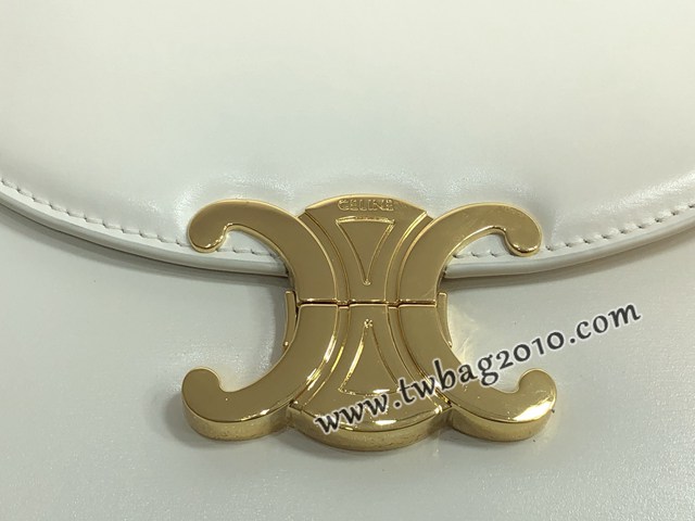 Celine專櫃2023新款凱旋門馬鞍包 賽琳TEEN BESACE TRIOMPHE亮澤牛皮革手袋 sldj2291